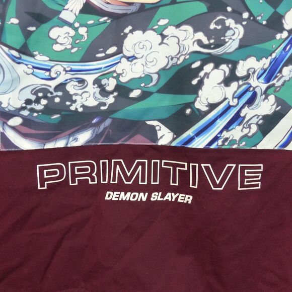 Primitive X Demon Slayer Jacket Men M Red Anime Tanjiro Zip Utility Street Skate - Picture 10 of 16